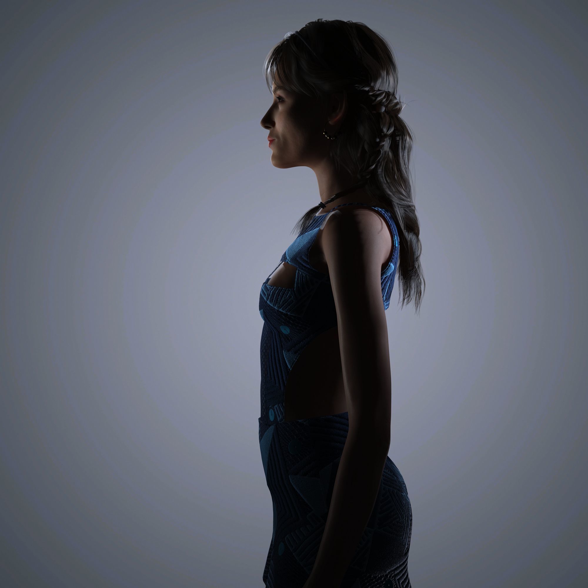 Keira Knightley Character 3D Model Low-poly Low-poly 3D model_8