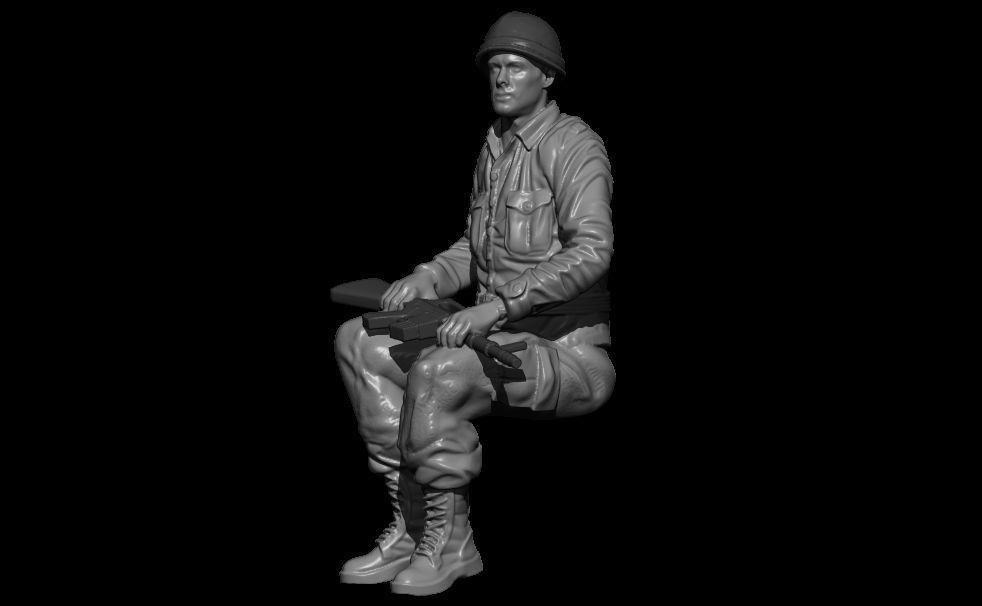 SOLDADO SENTADO VIETNAM 3D print model_1