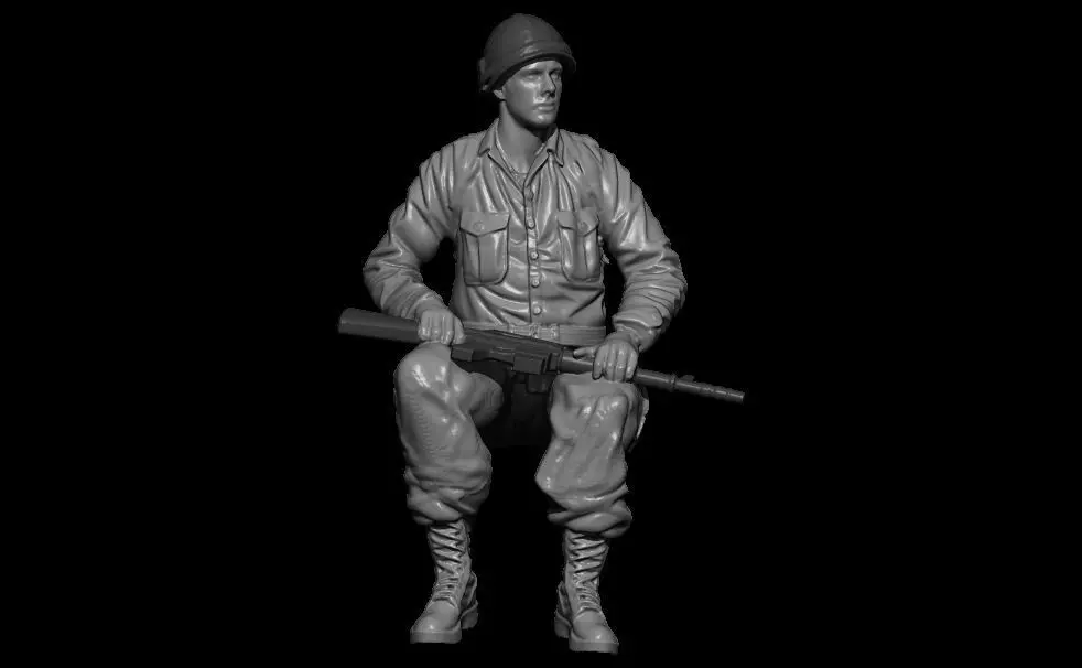 SOLDADO SENTADO VIETNAM 3D print model_0