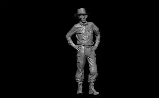 OFICIAL AMERICANO VIETNAM 3D print model
