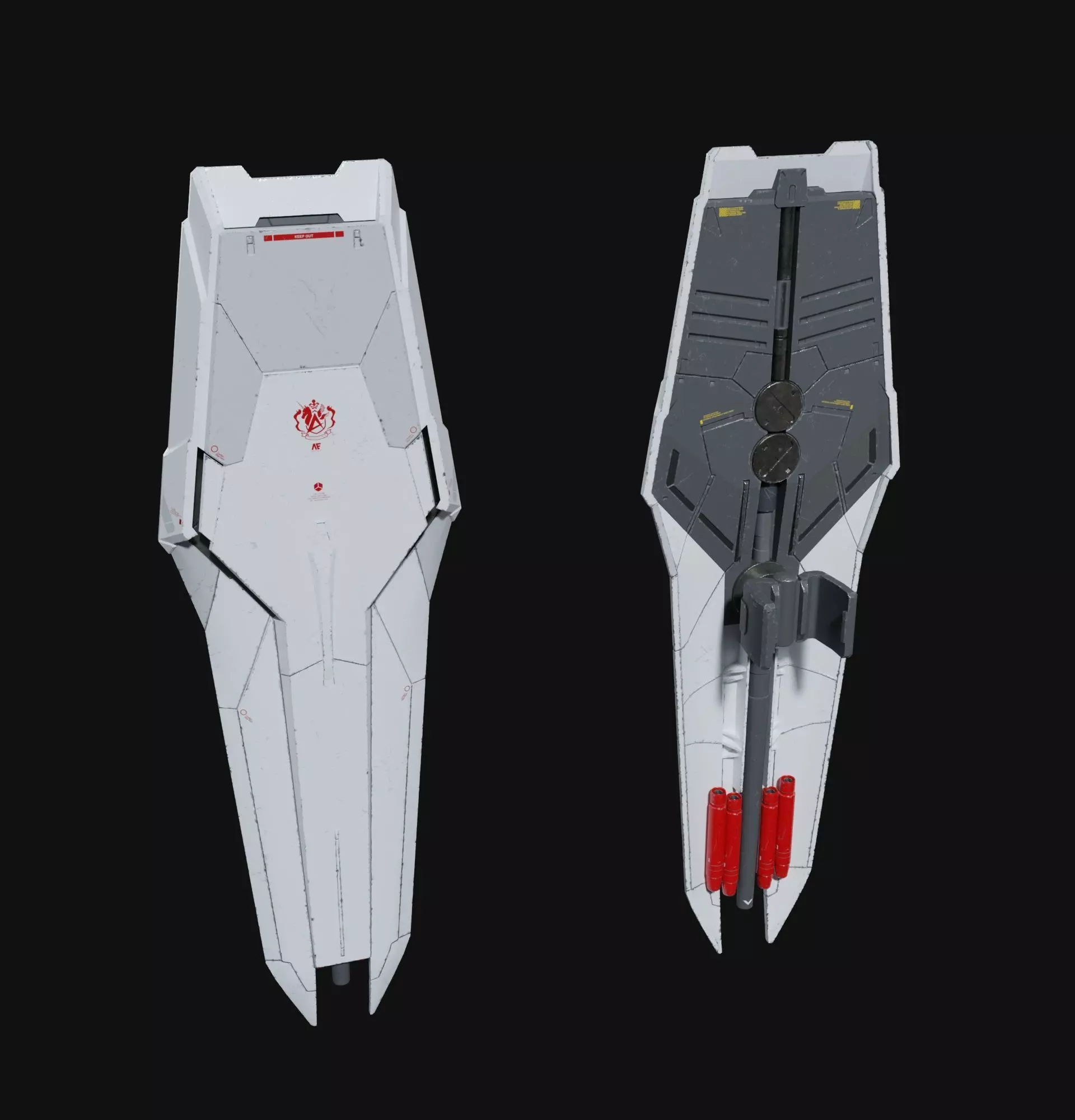 Nu gundam and Sazabi collection Blender version _21