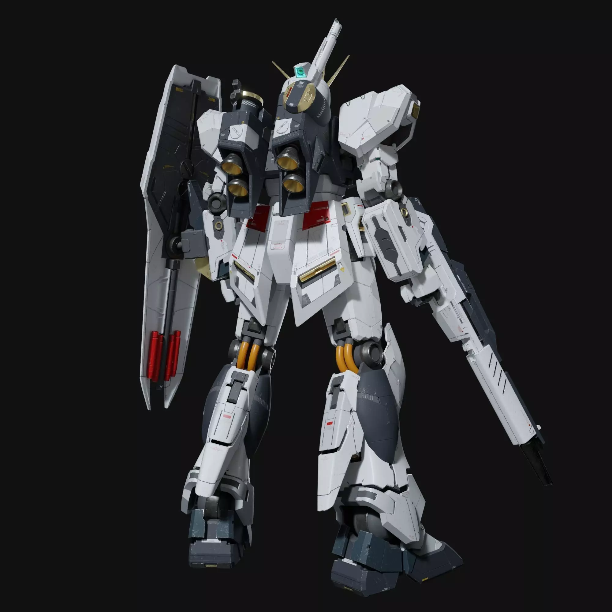 Nu gundam and Sazabi collection Blender version _14