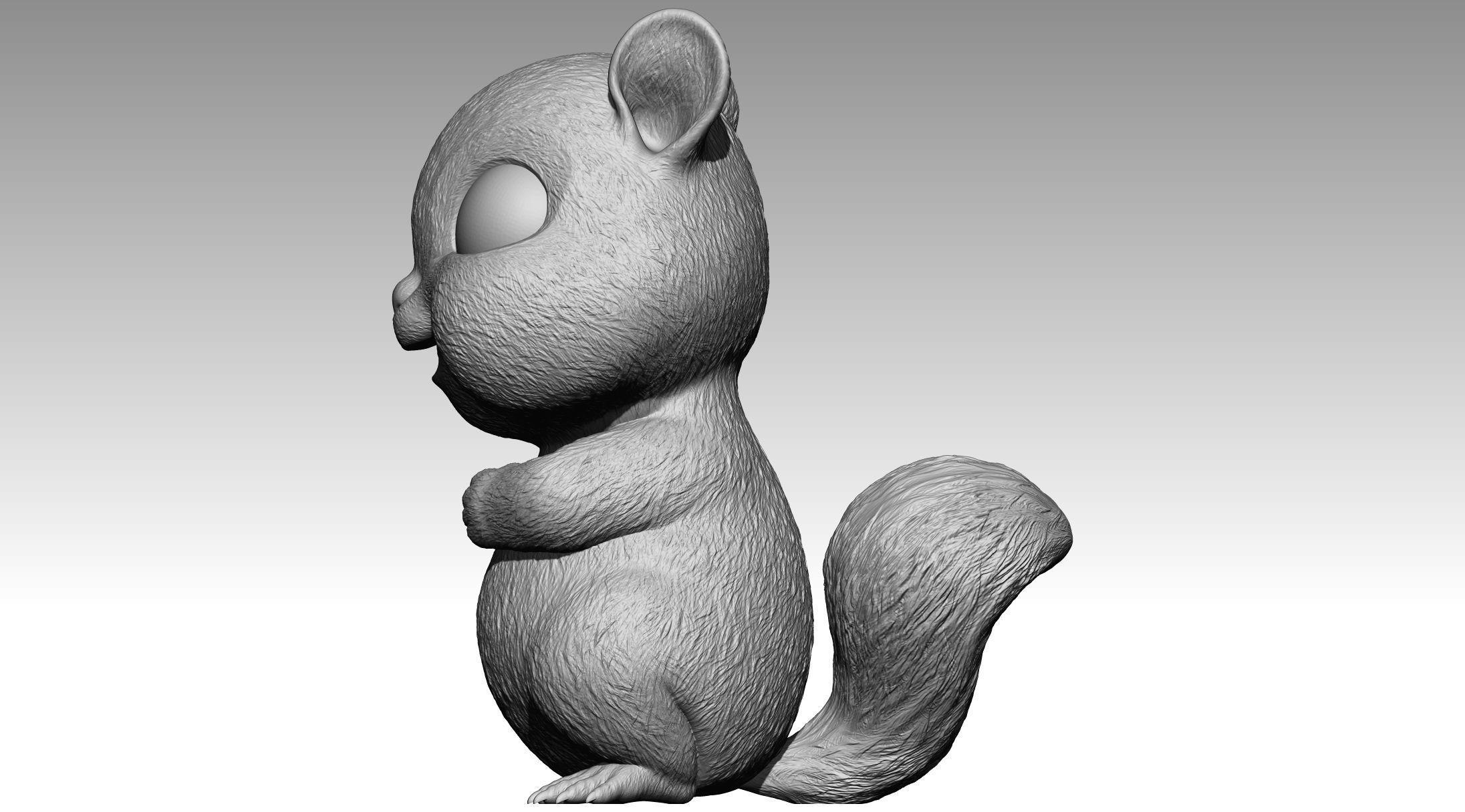 Cute squirrel 6 3D print model_3