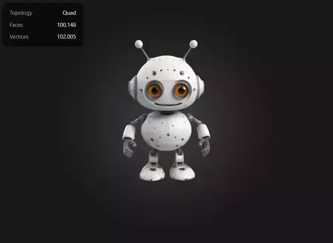 robot cute mini 3D print model