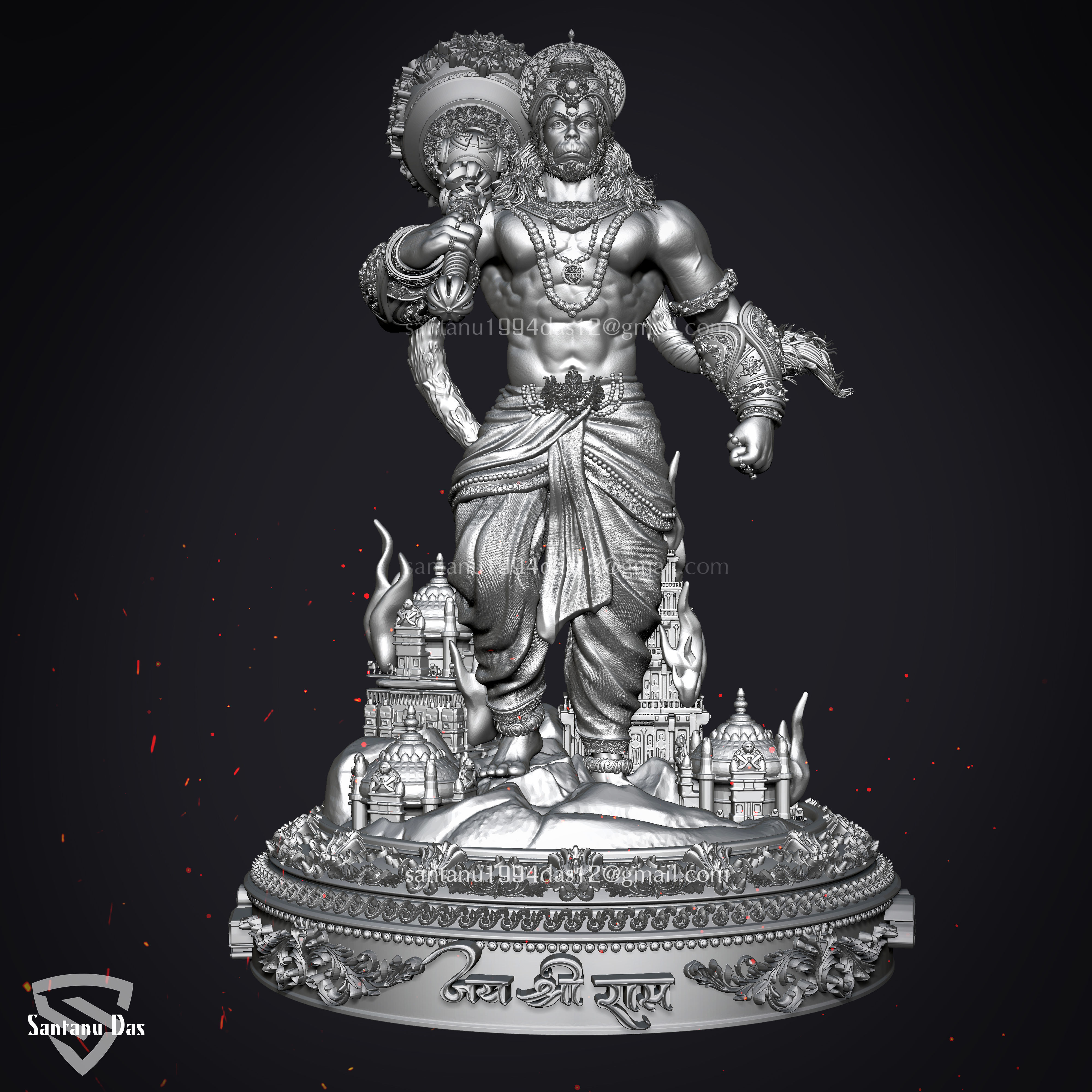 Hanuman Ji High Quality 3d Print STL 3D print model_12