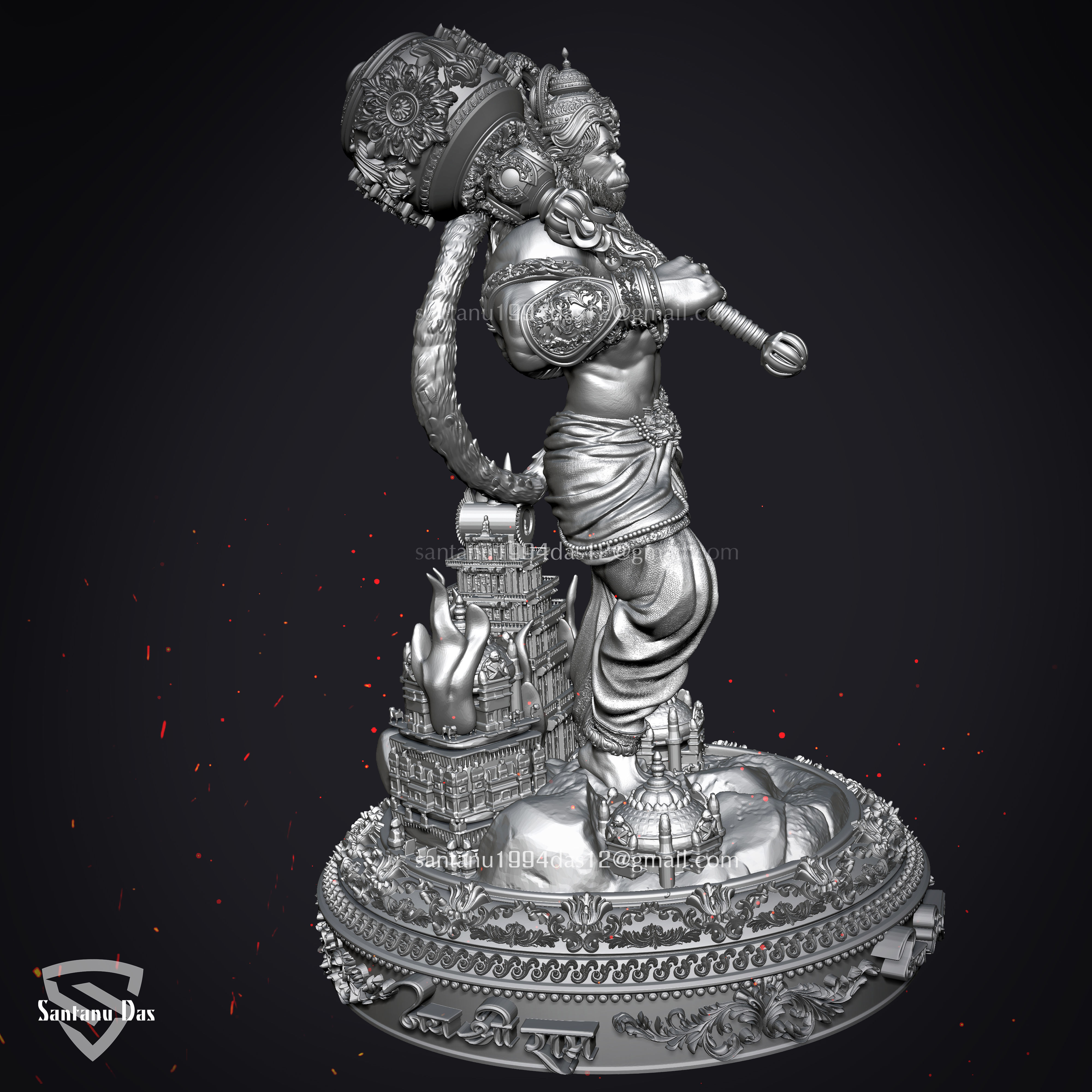 Hanuman Ji High Quality 3d Print STL 3D print model_14