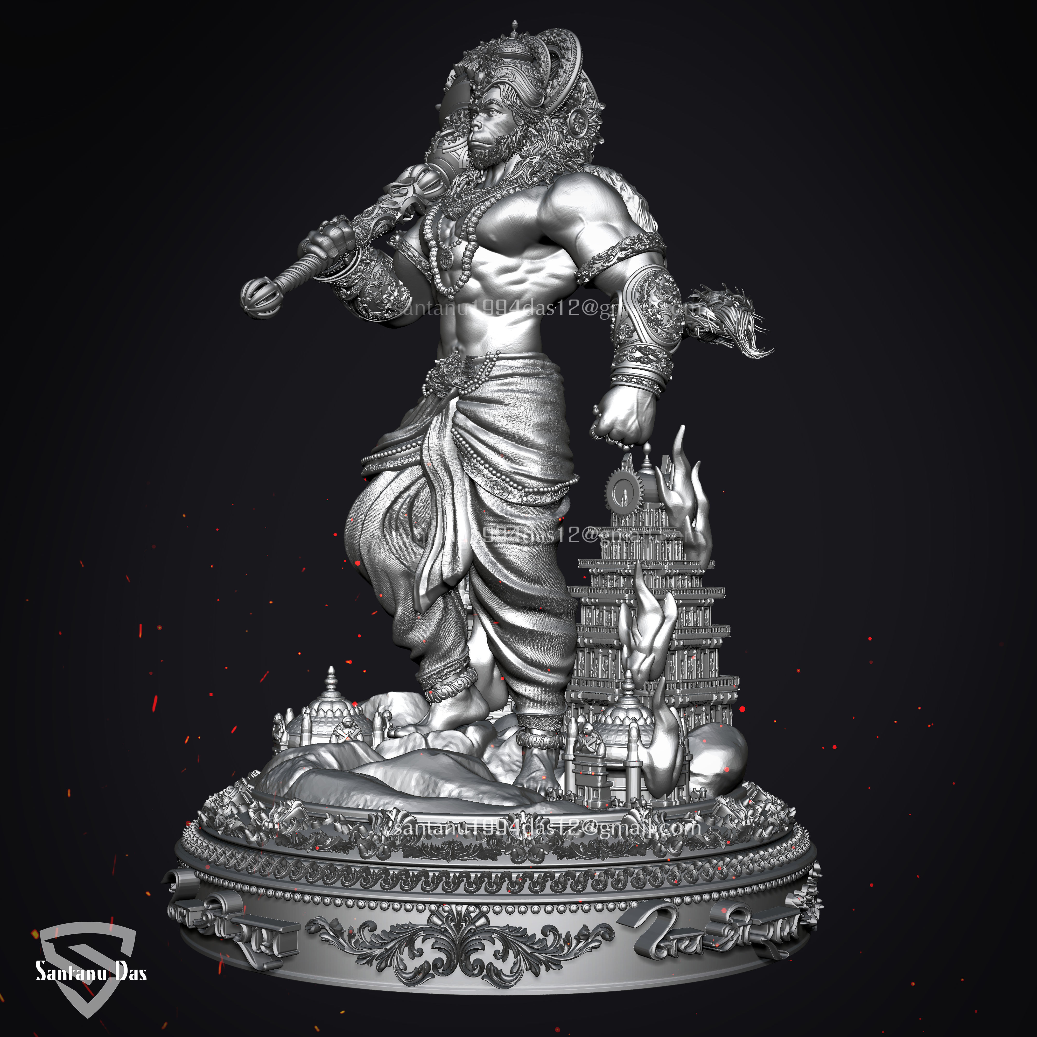 Hanuman Ji High Quality 3d Print STL 3D print model_13