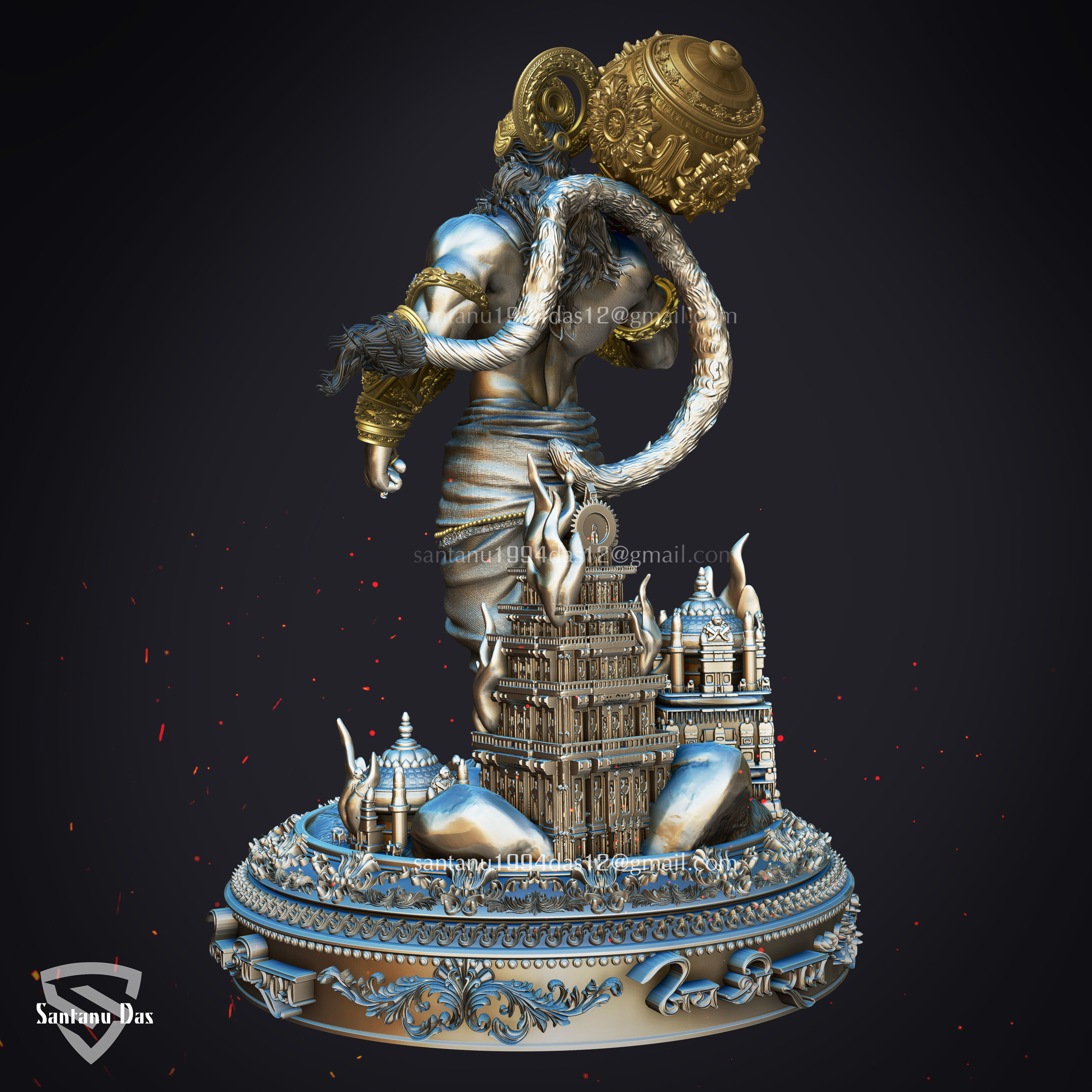 Hanuman Ji High Quality 3d Print STL 3D print model_8