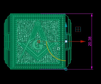 G Masonic Compass Pattern Ring 3D print model 3D print model_11