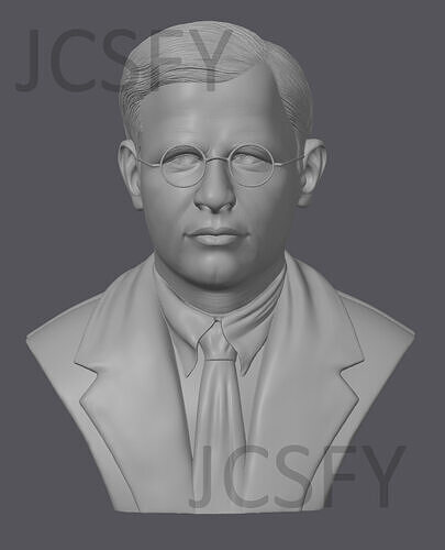 Dietrich Bonhoeffer 3D Bust Theologian Historical Figure 3D print model