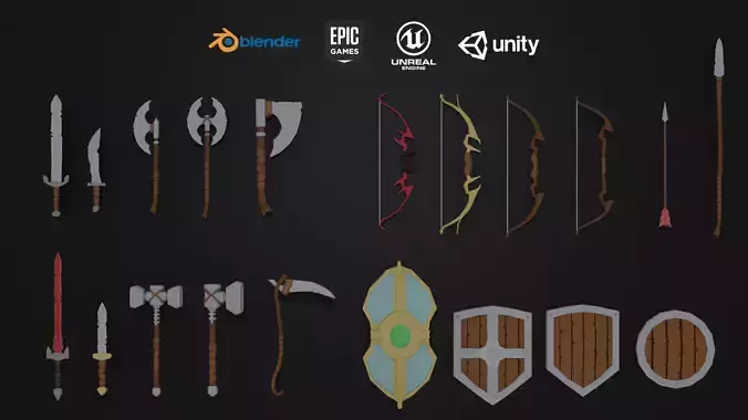 Ultimate Low Poly Weapon Pack  Game-Ready