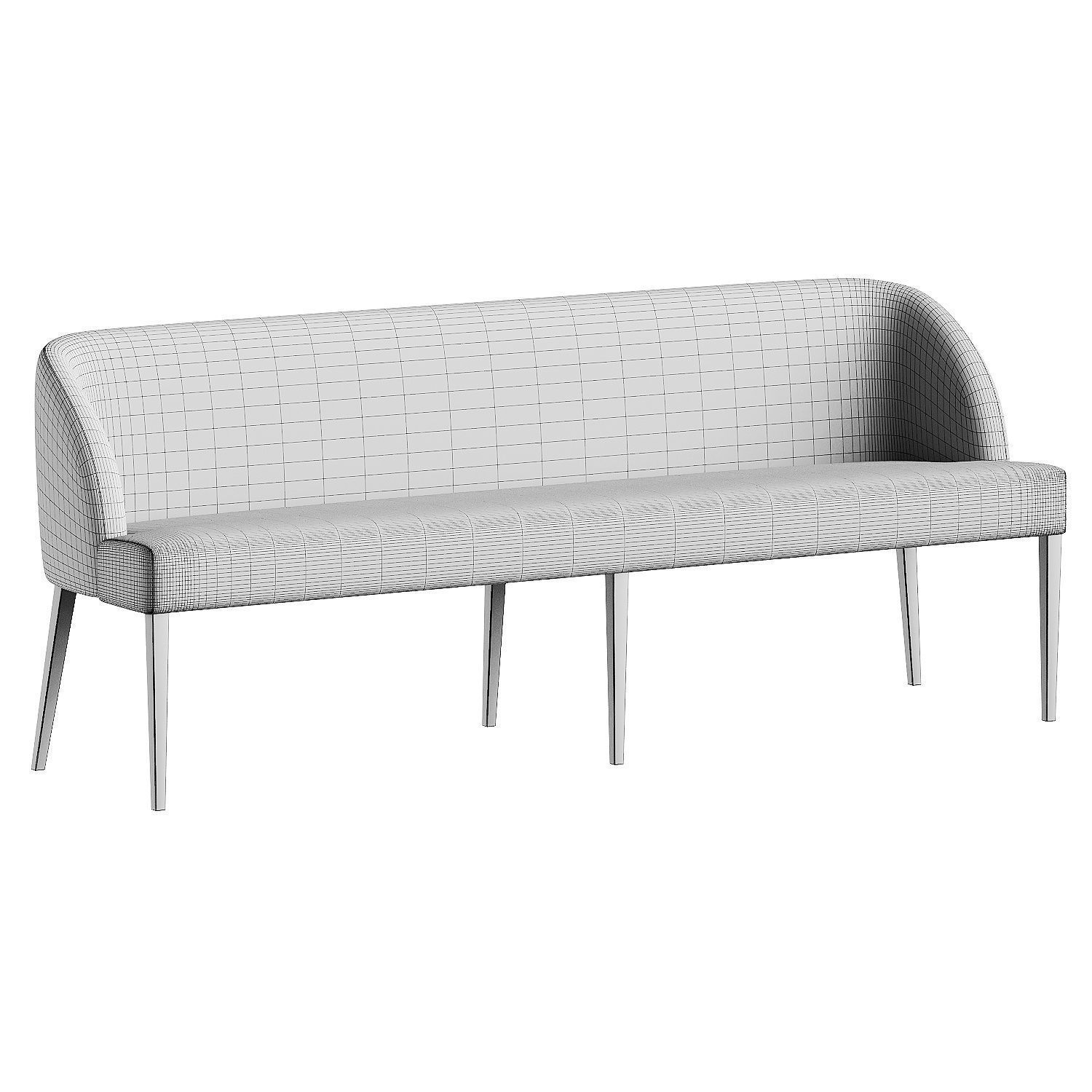 sofa white 5 3D model_6