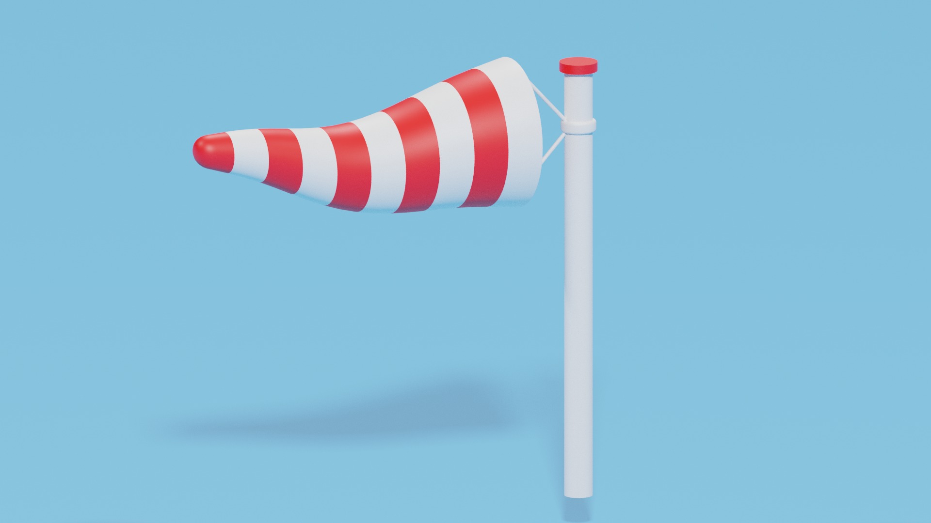 Cartoon Windsock Icon 3D model_6