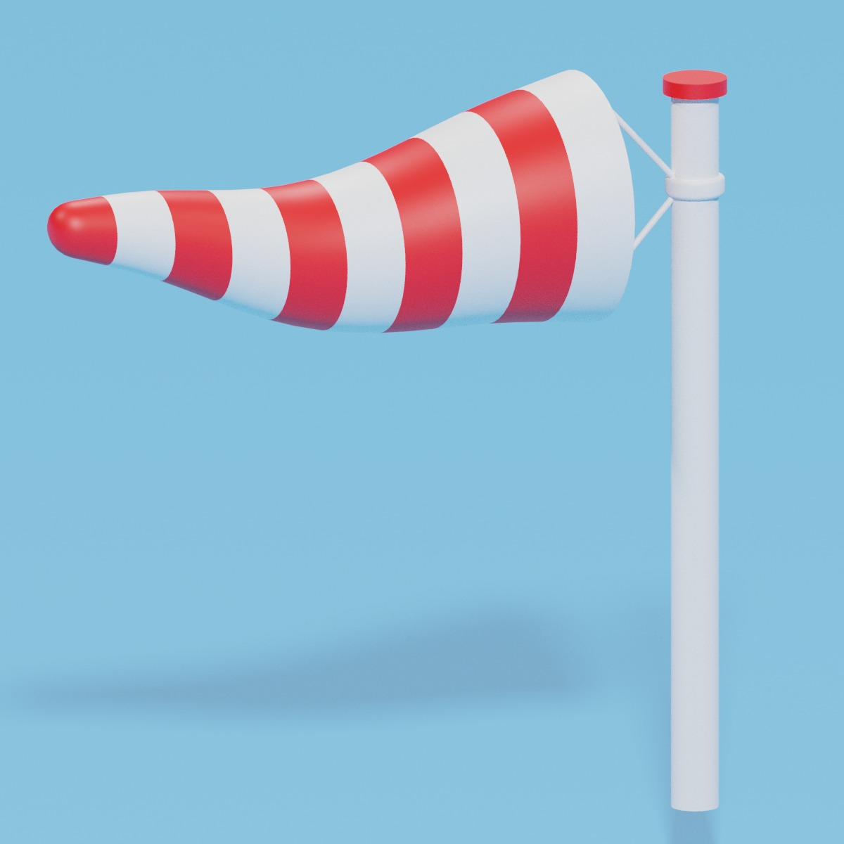 Cartoon Windsock Icon 3D model_7