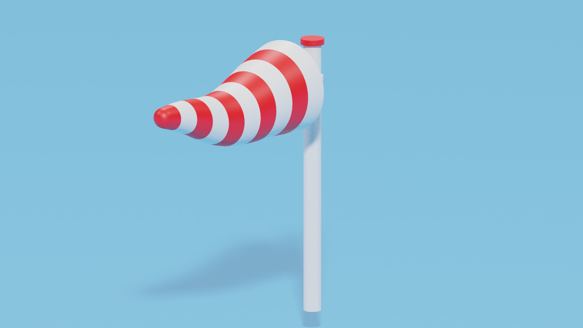 Cartoon Windsock Icon 3D model_5
