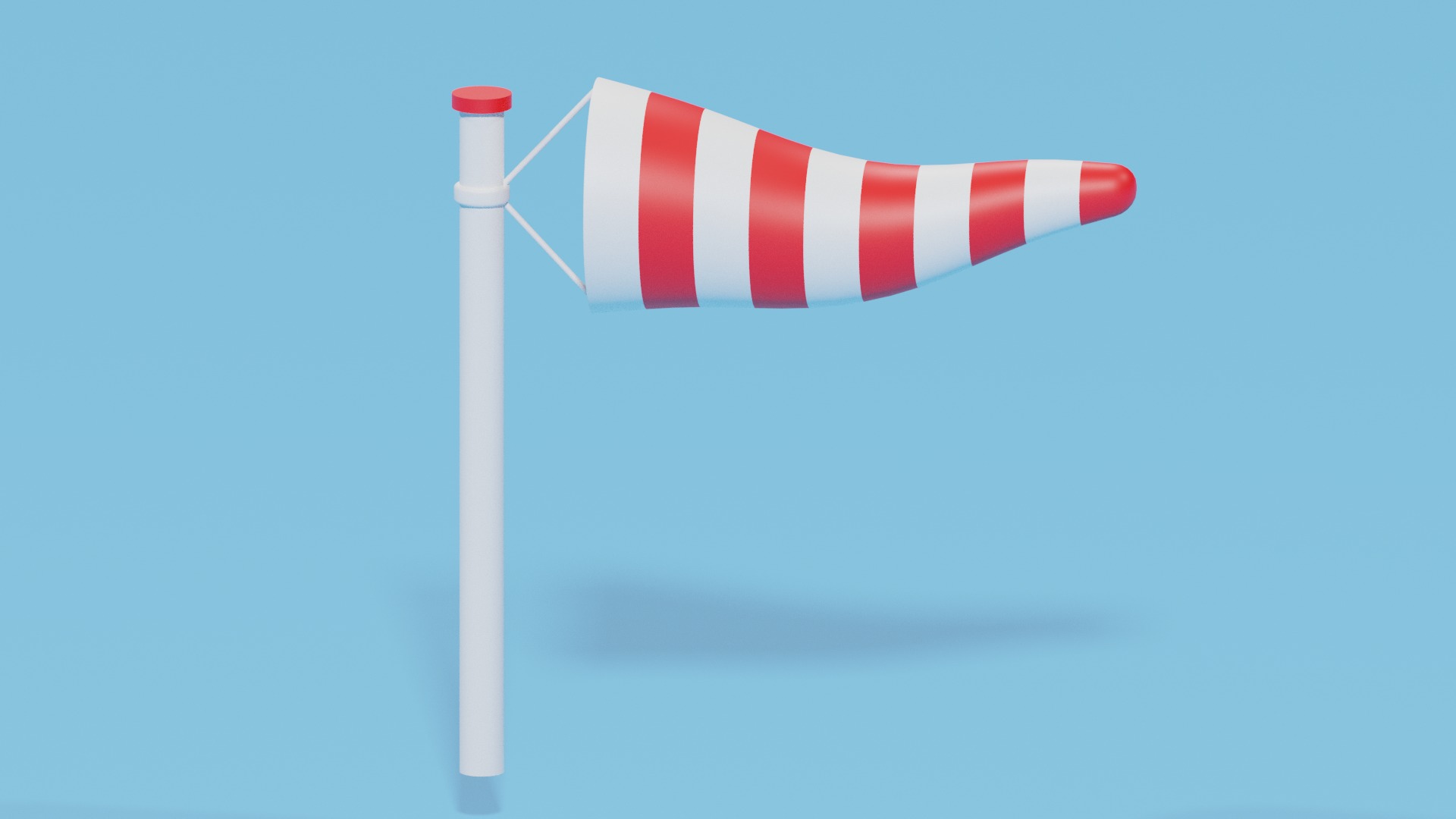 Cartoon Windsock Icon 3D model_1