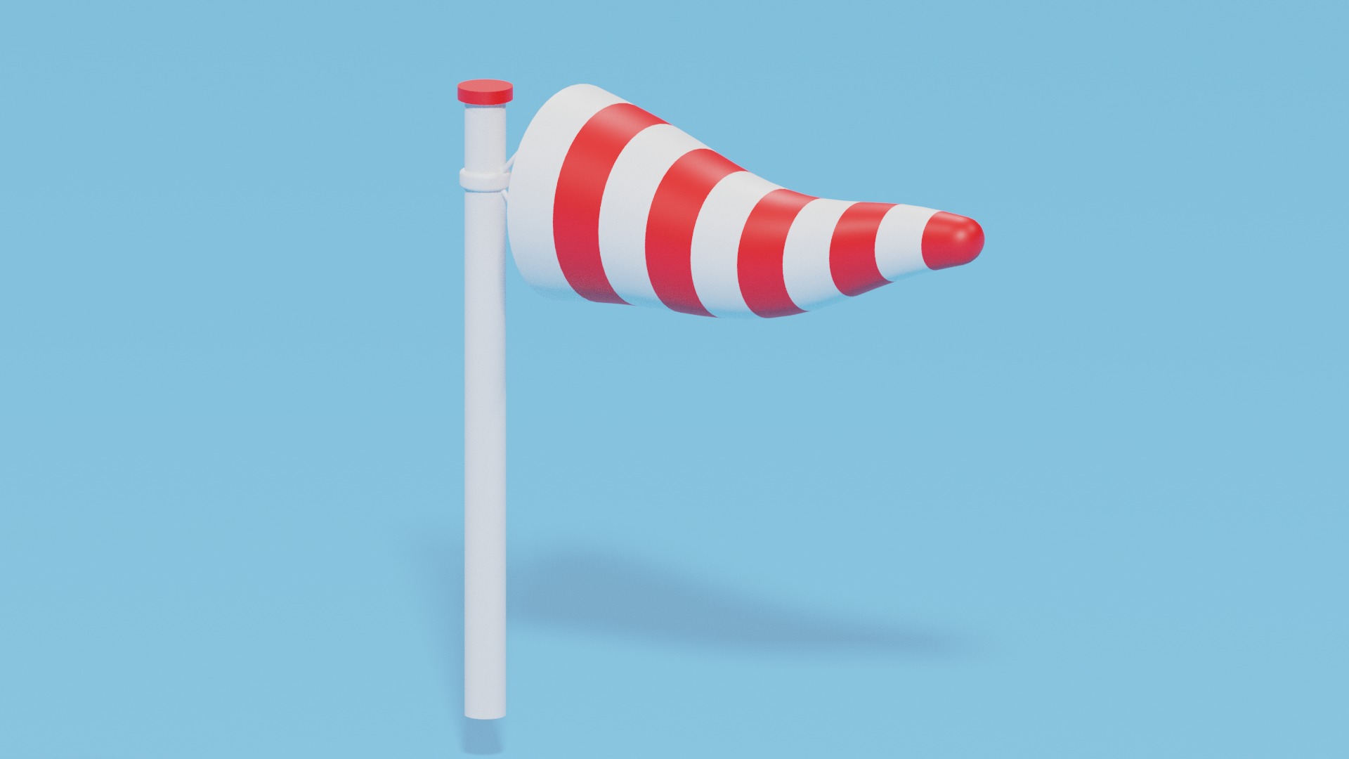 Cartoon Windsock Icon 3D model_2