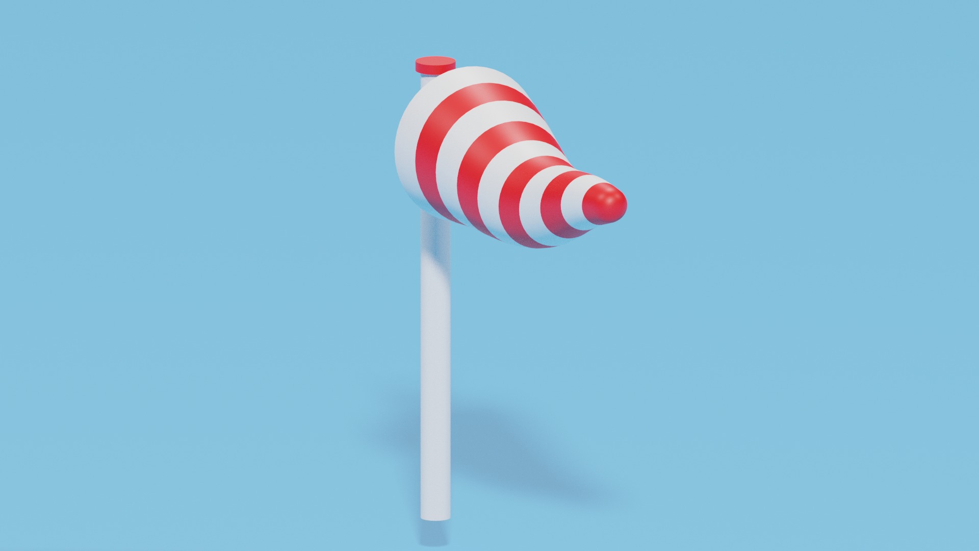 Cartoon Windsock Icon 3D model_3