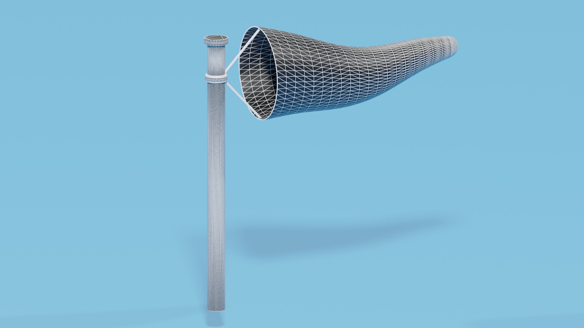 Cartoon Windsock Icon 3D model_8