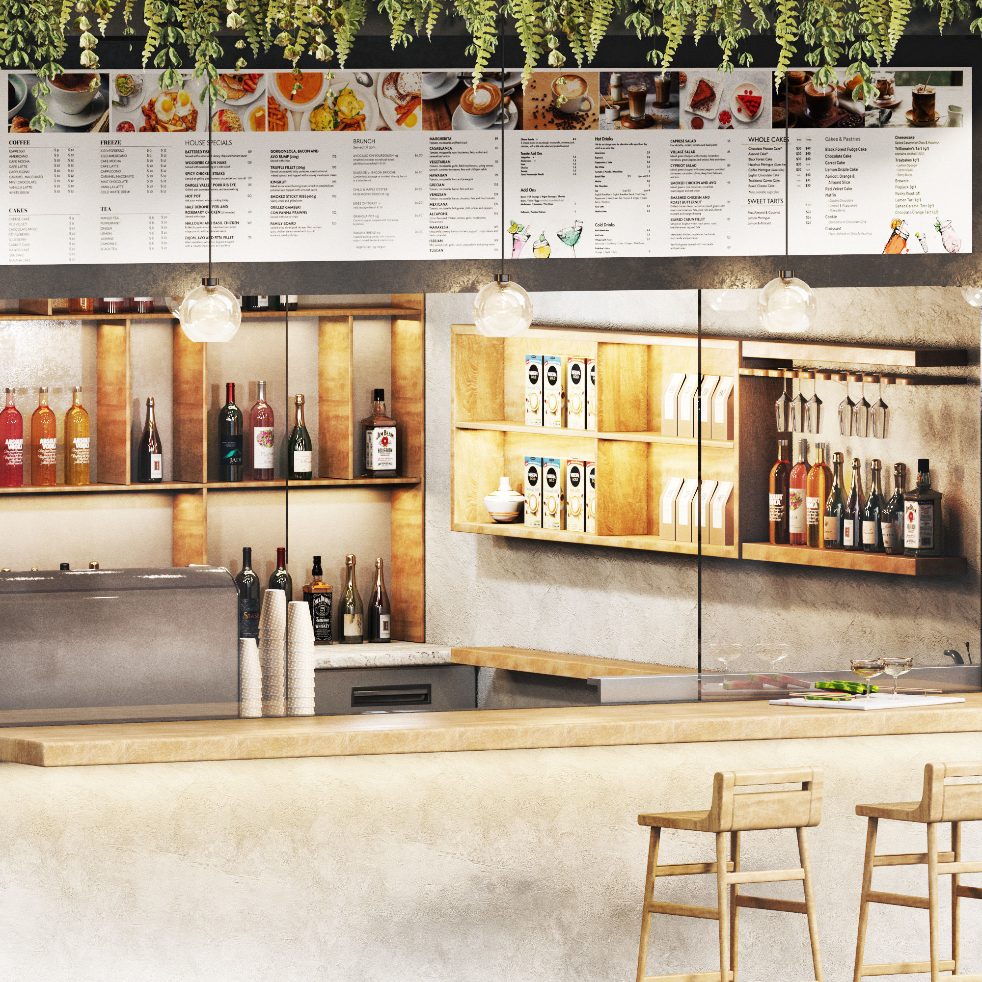 Outdoor cafe  coffee to go  streetcafe Low-poly 3D model_5