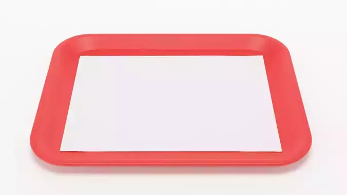 Meal tray 3d model Low-poly 3D model
