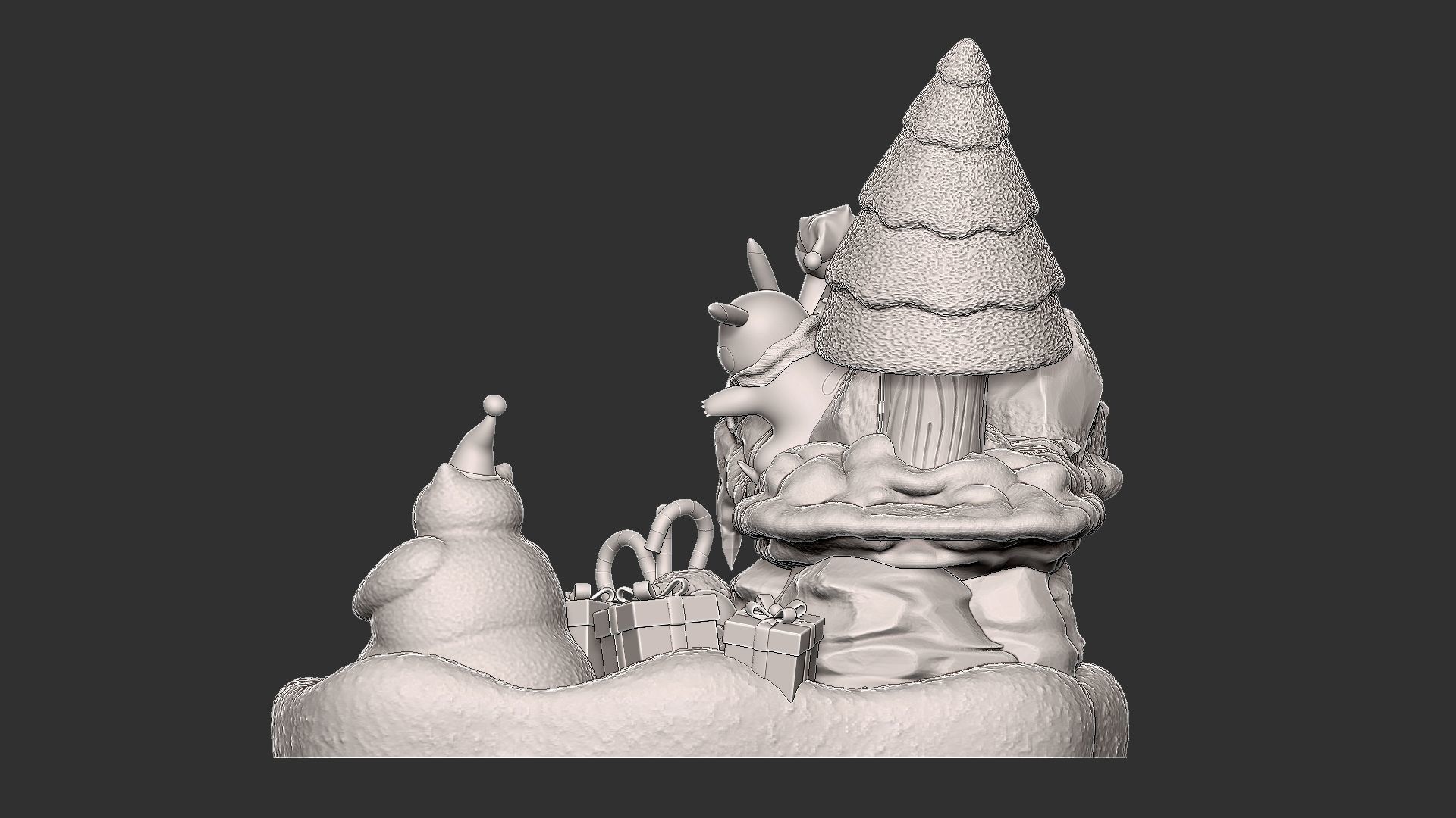 pokemon christmas diorama 2024 3D print model_8