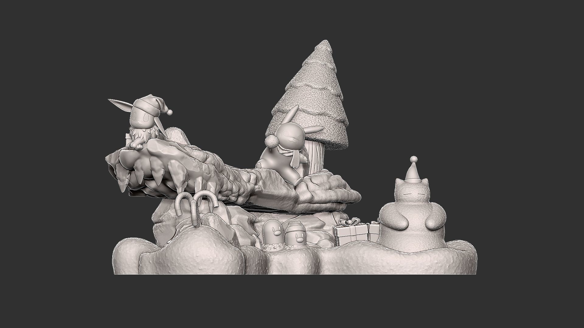pokemon christmas diorama 2024 3D print model_4