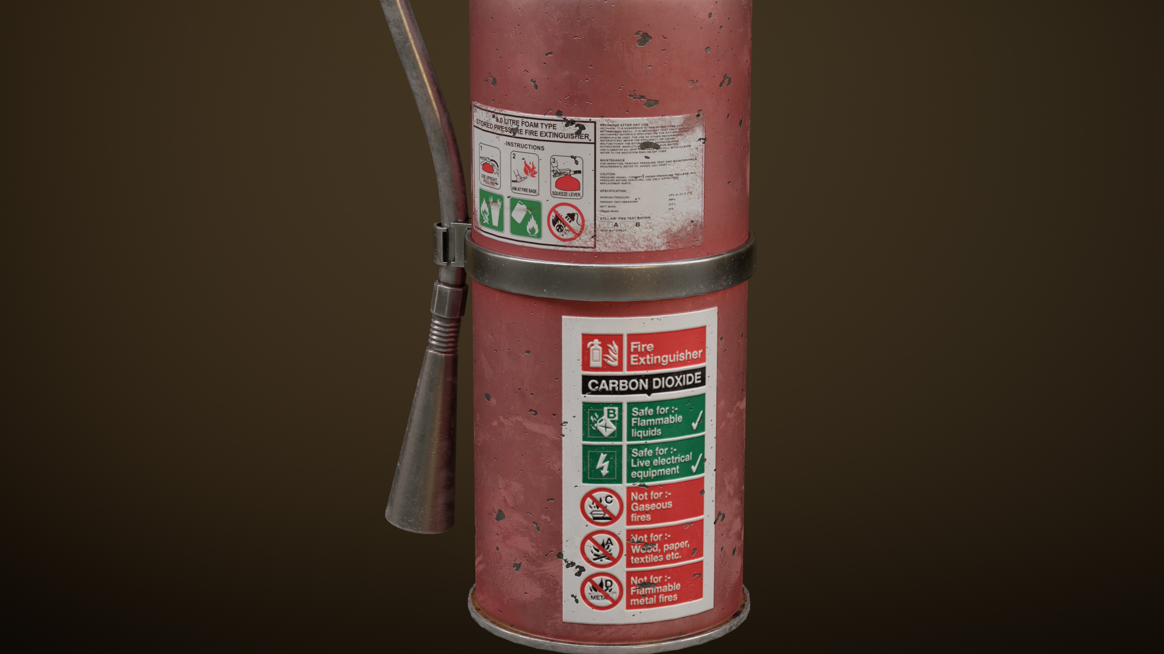 Fire Extinguisher Low-poly 3D model_7
