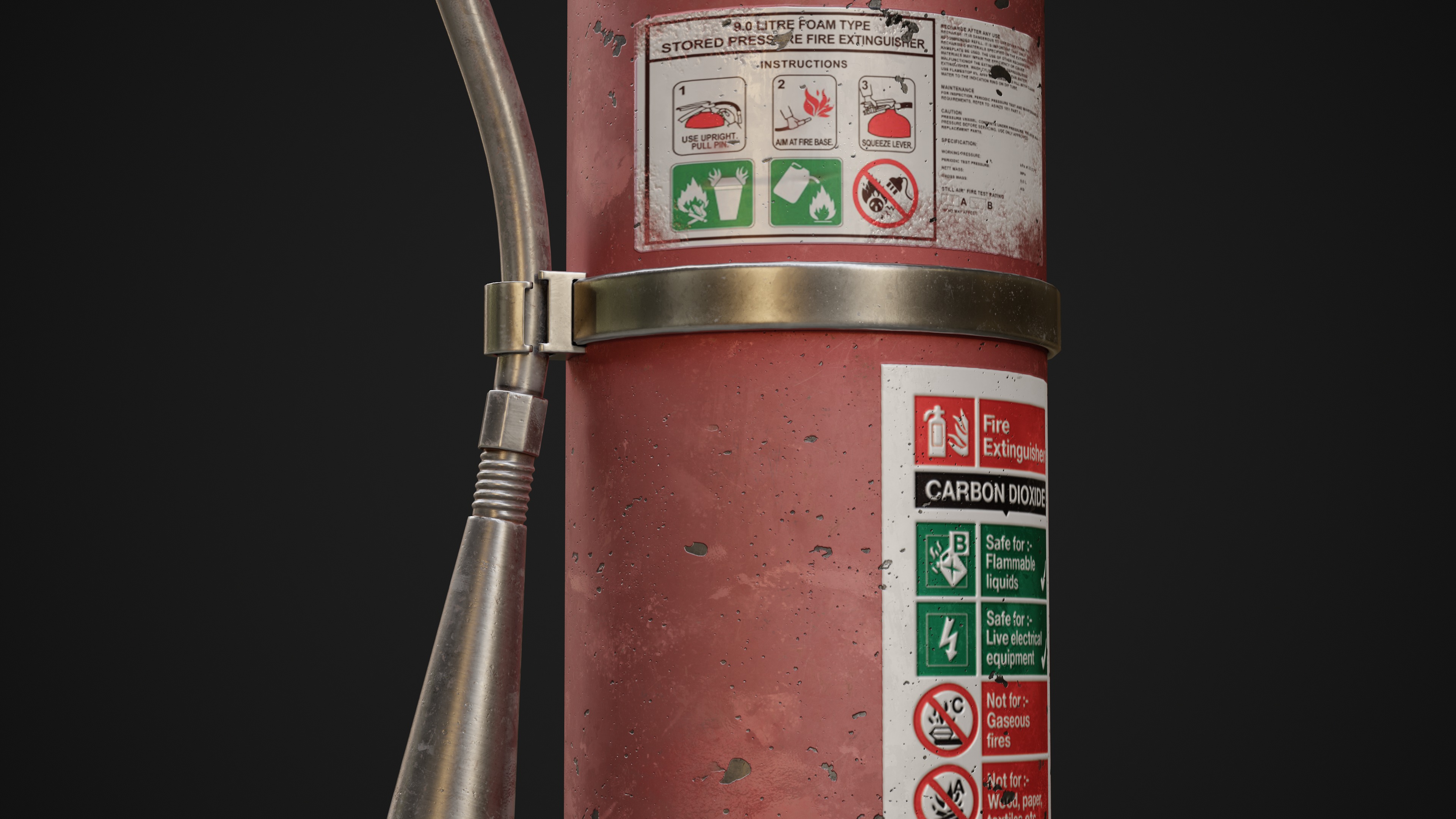 Fire Extinguisher Low-poly 3D model_4