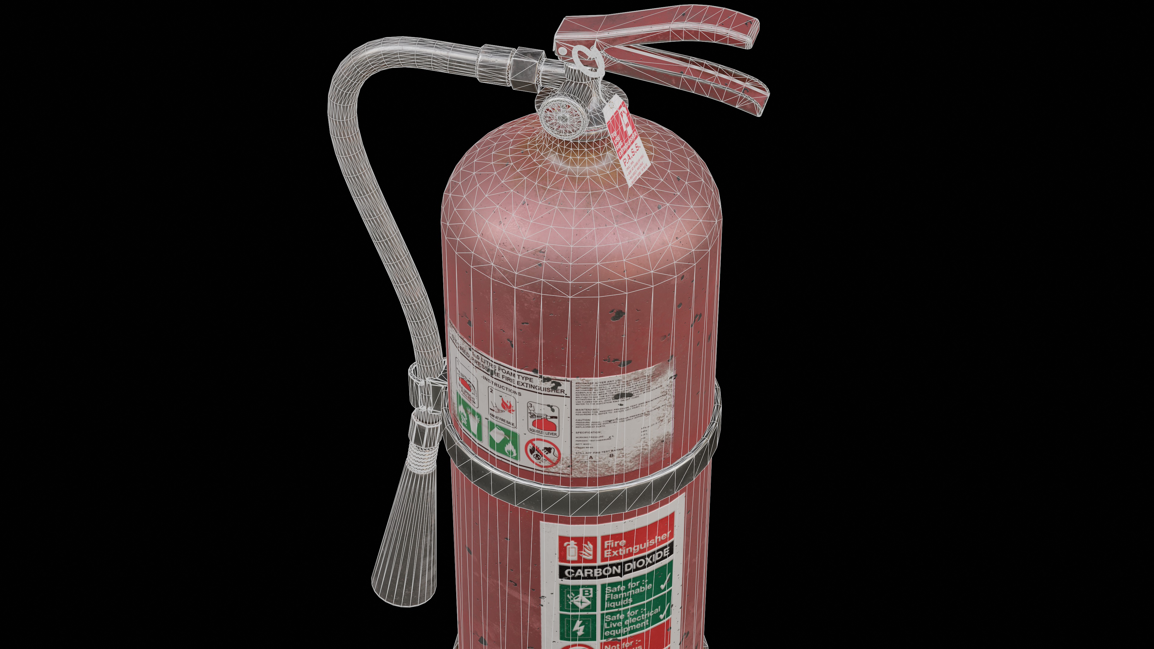 Fire Extinguisher Low-poly 3D model_8