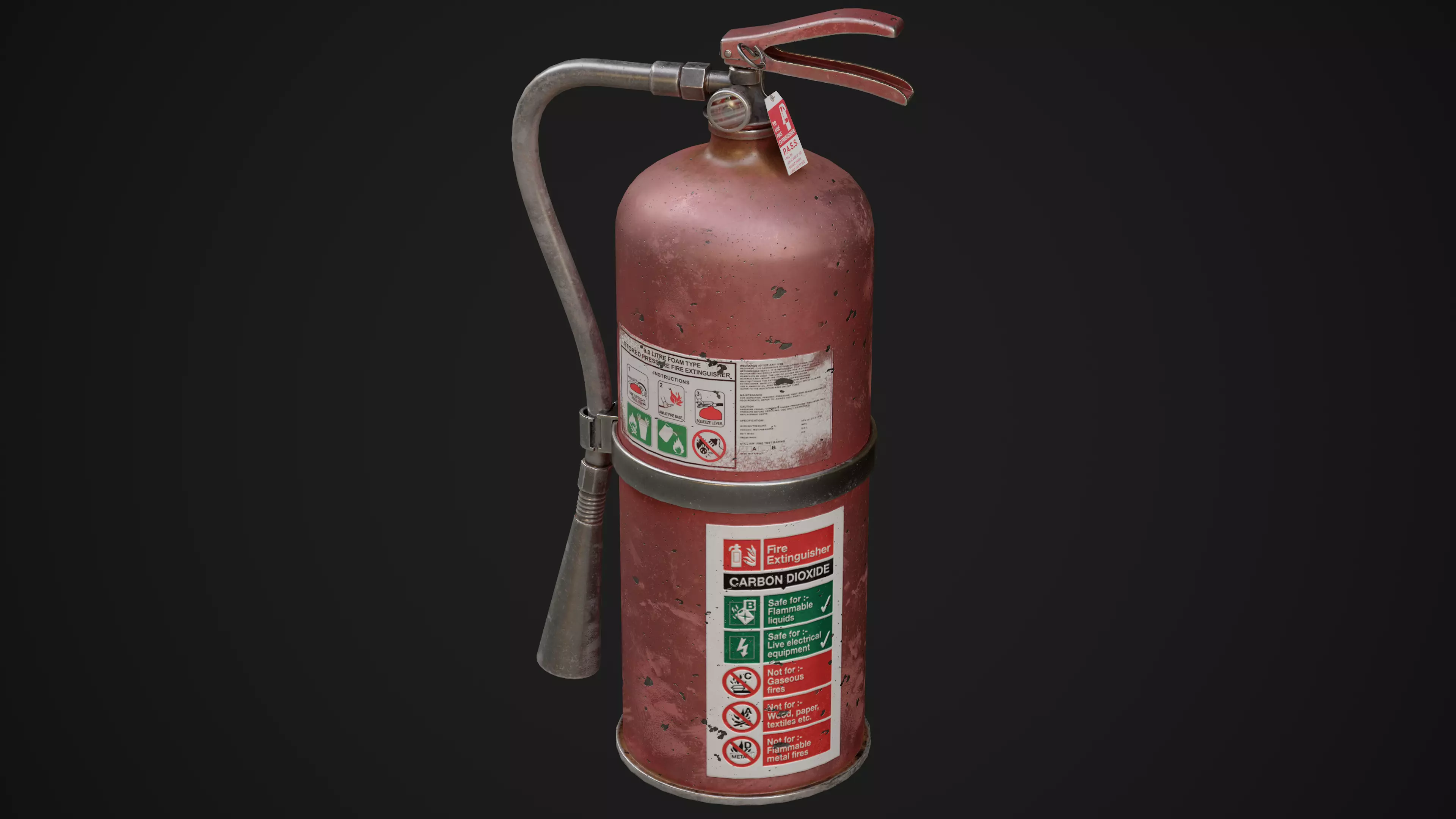 Fire Extinguisher Low-poly 3D model_0