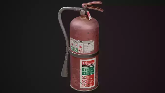 Fire Extinguisher Low-poly 3D model
