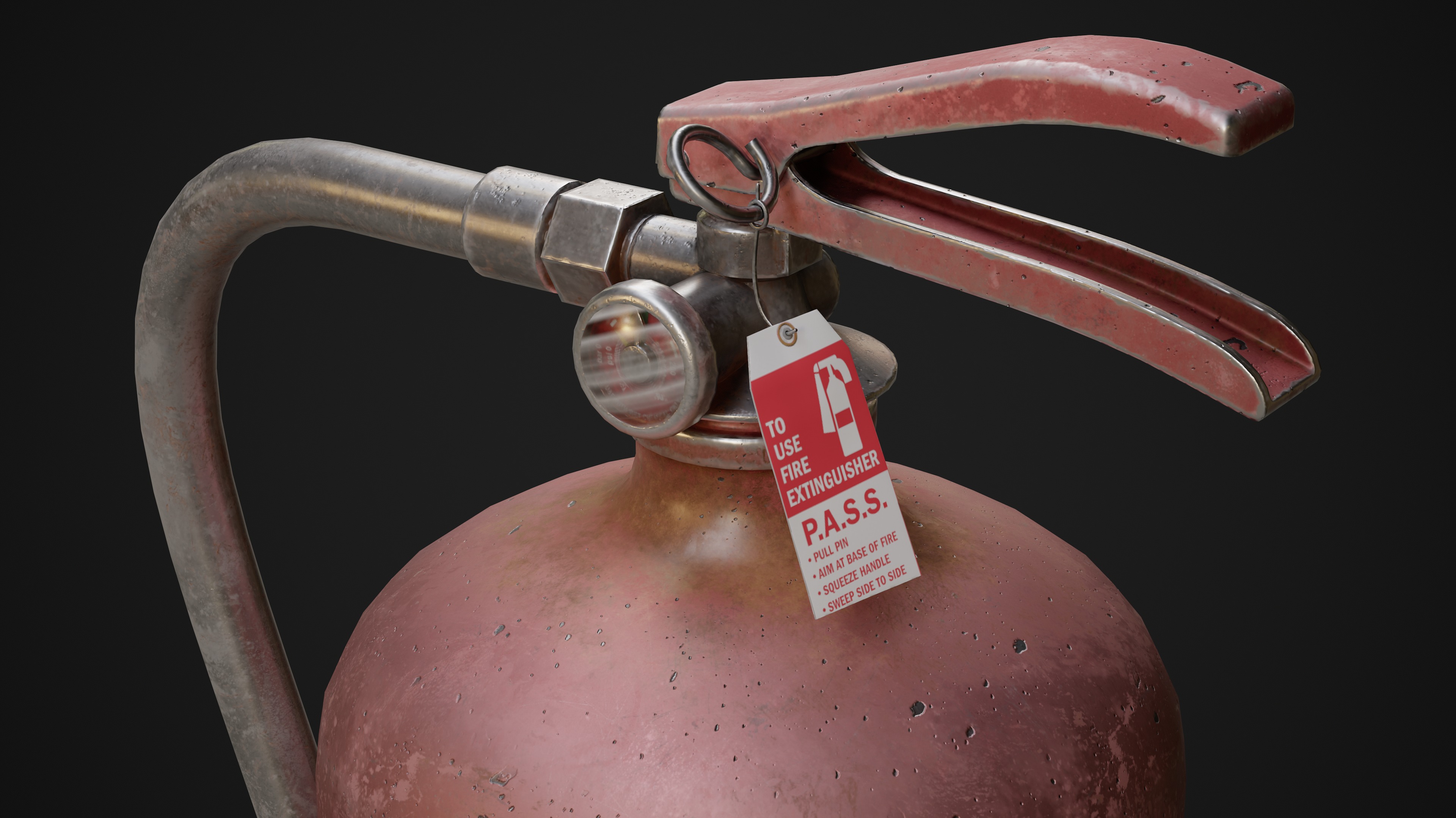 Fire Extinguisher Low-poly 3D model_3