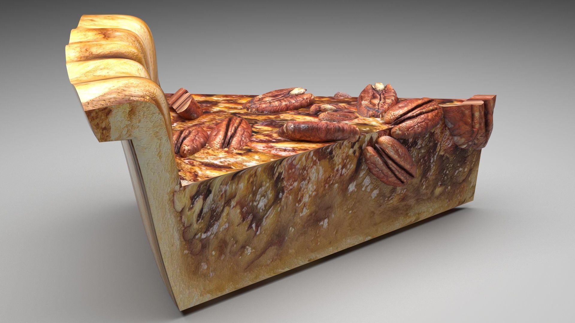 Pecan Pie 3D model_5