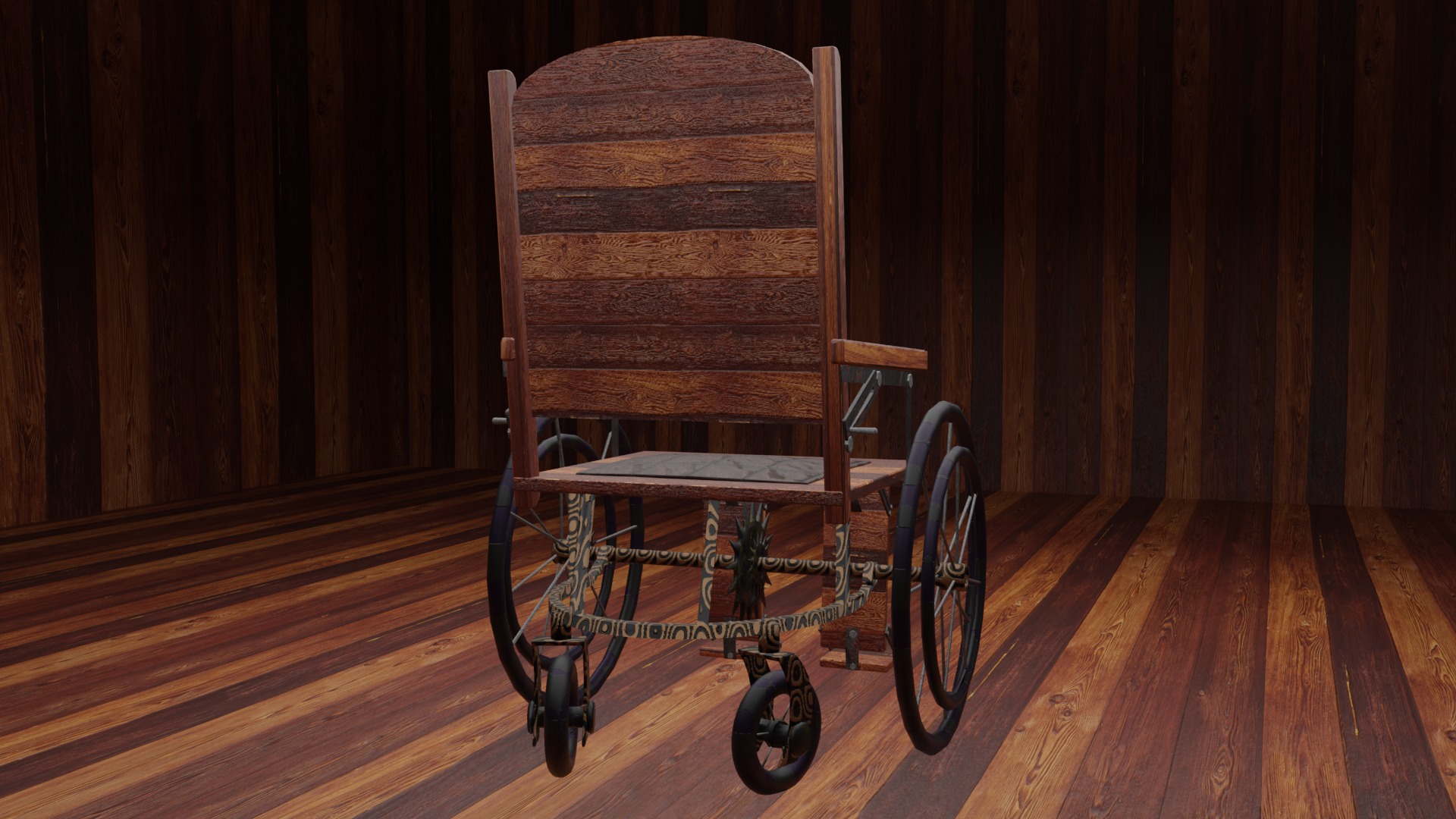 Wheel chair  Free 3D model_3
