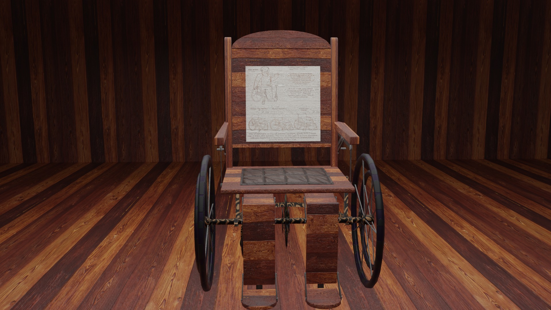 Wheel chair  Free 3D model_2