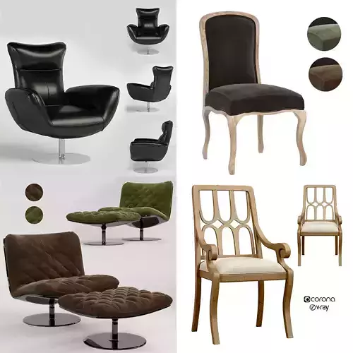 Chair Collection 01-4 Items