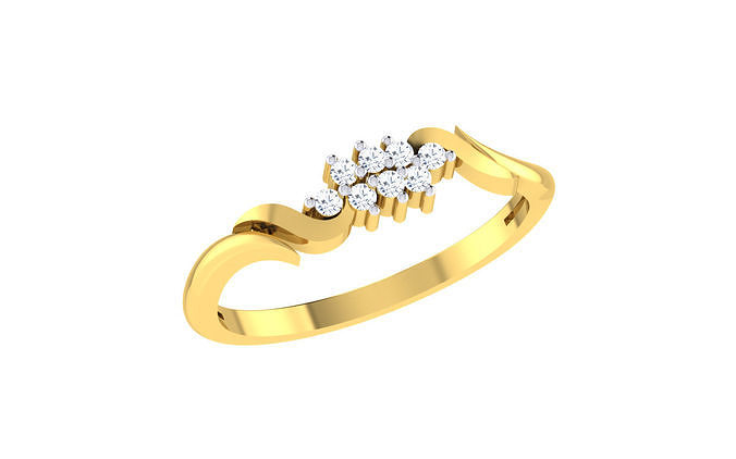 Women Ring Render 3dm STL OBJ FBX Details 3D print model