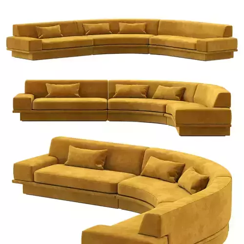 Agent 86 curved sofa