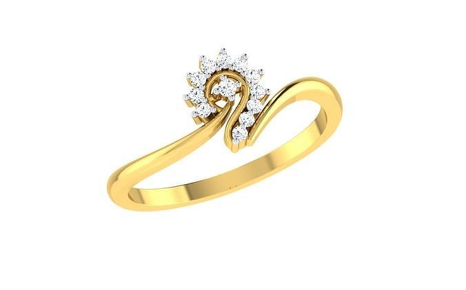 Women Ring Render 3dm STL OBJ FBX Details 3D print model