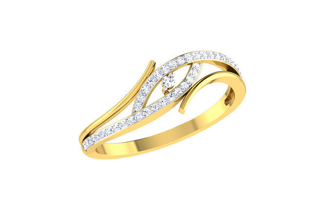 Women Ring Render 3dm STL OBJ FBX Details 3D print model