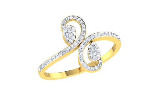 Women Ring Render 3dm STL OBJ FBX Details 3D print model