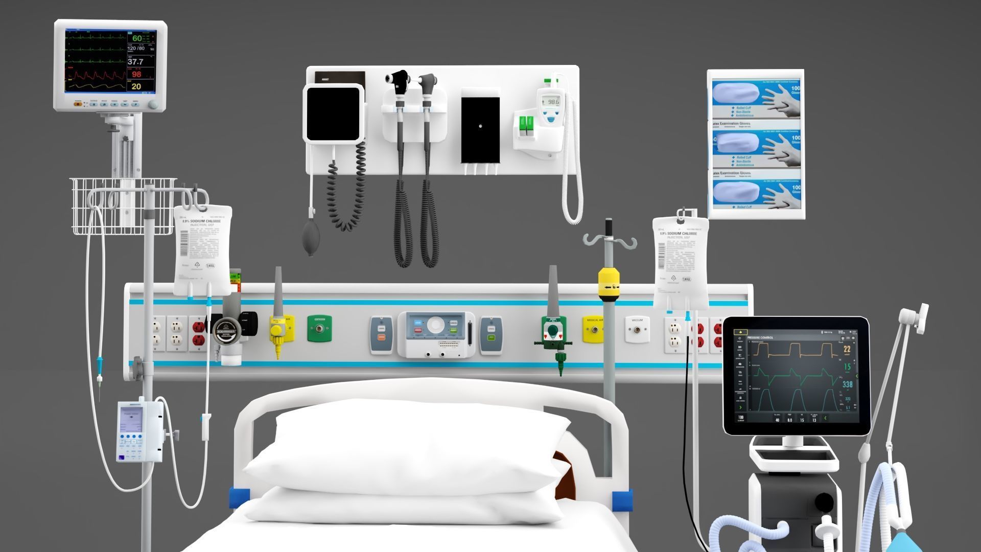 Intensive Care Unit Equipment 3D model_7