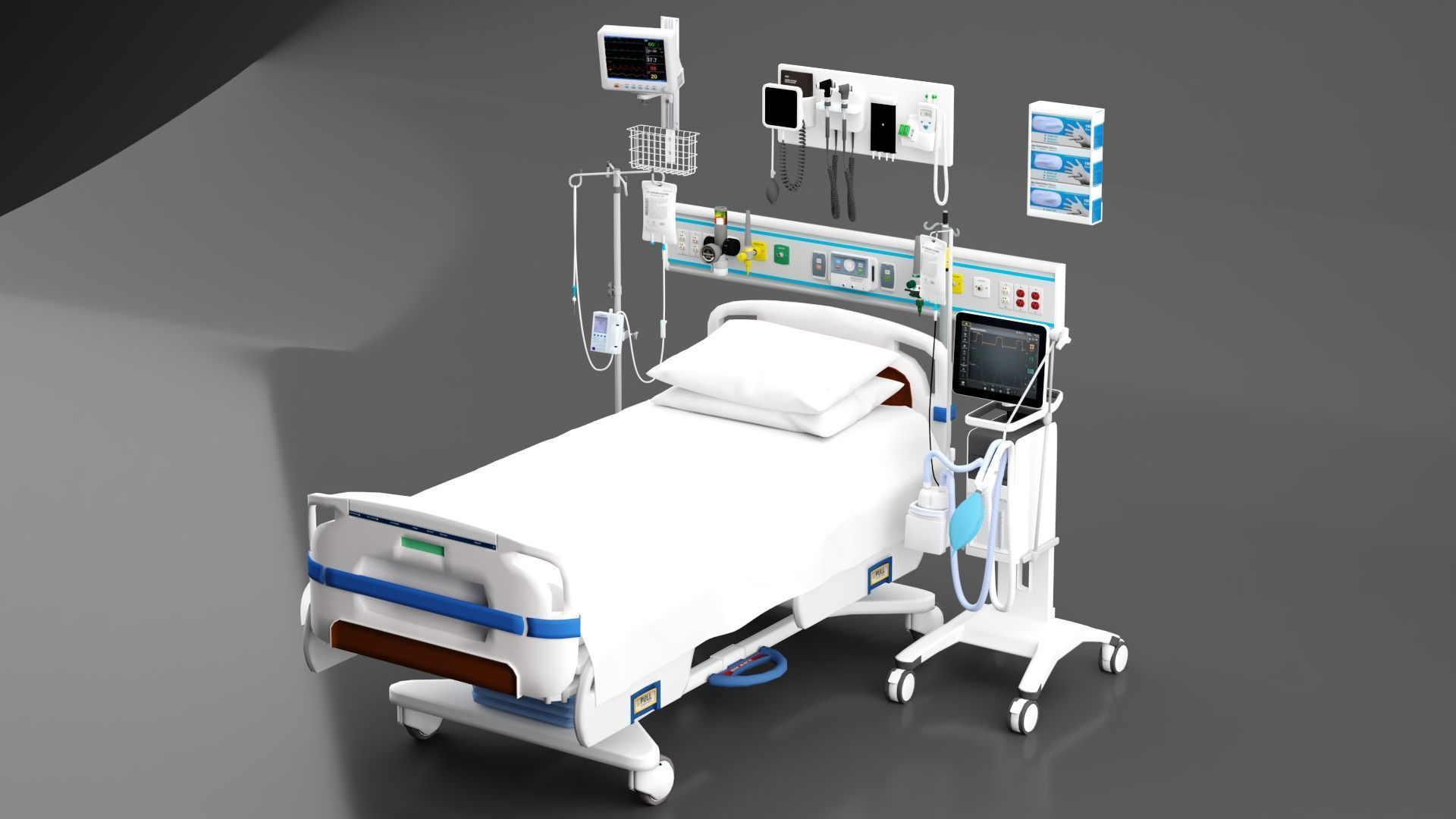 Intensive Care Unit Equipment 3D model_9