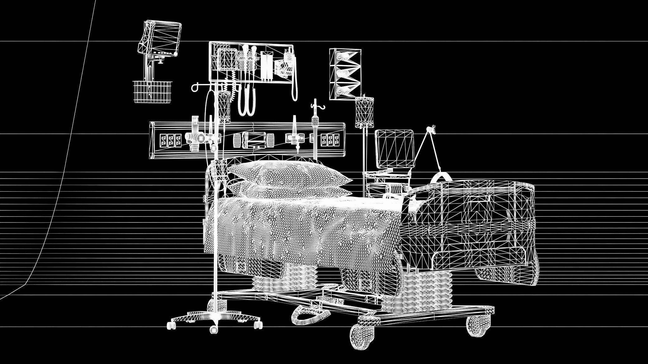 Intensive Care Unit Equipment 3D model_11