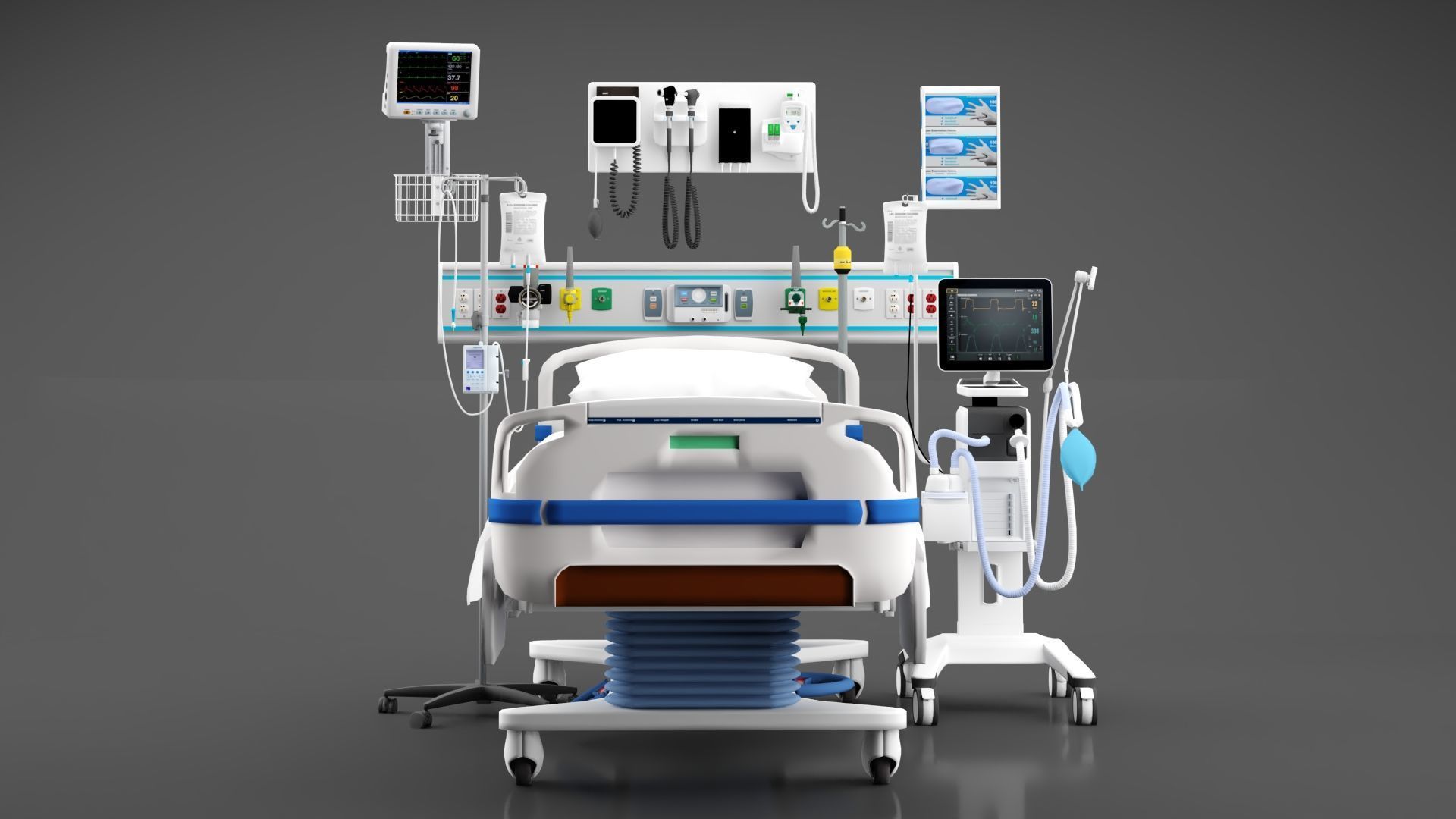 Intensive Care Unit Equipment 3D model_2