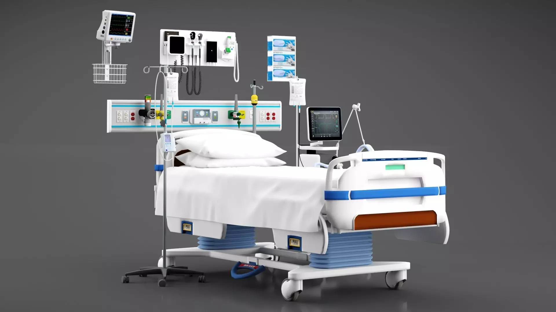 Intensive Care Unit Equipment 3D model_0