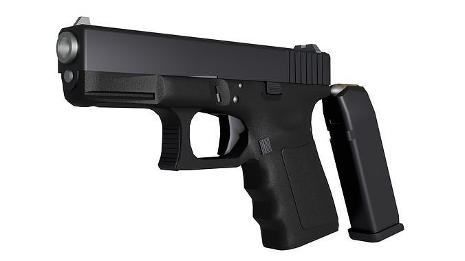 Glock 19 Low-poly 3D model
