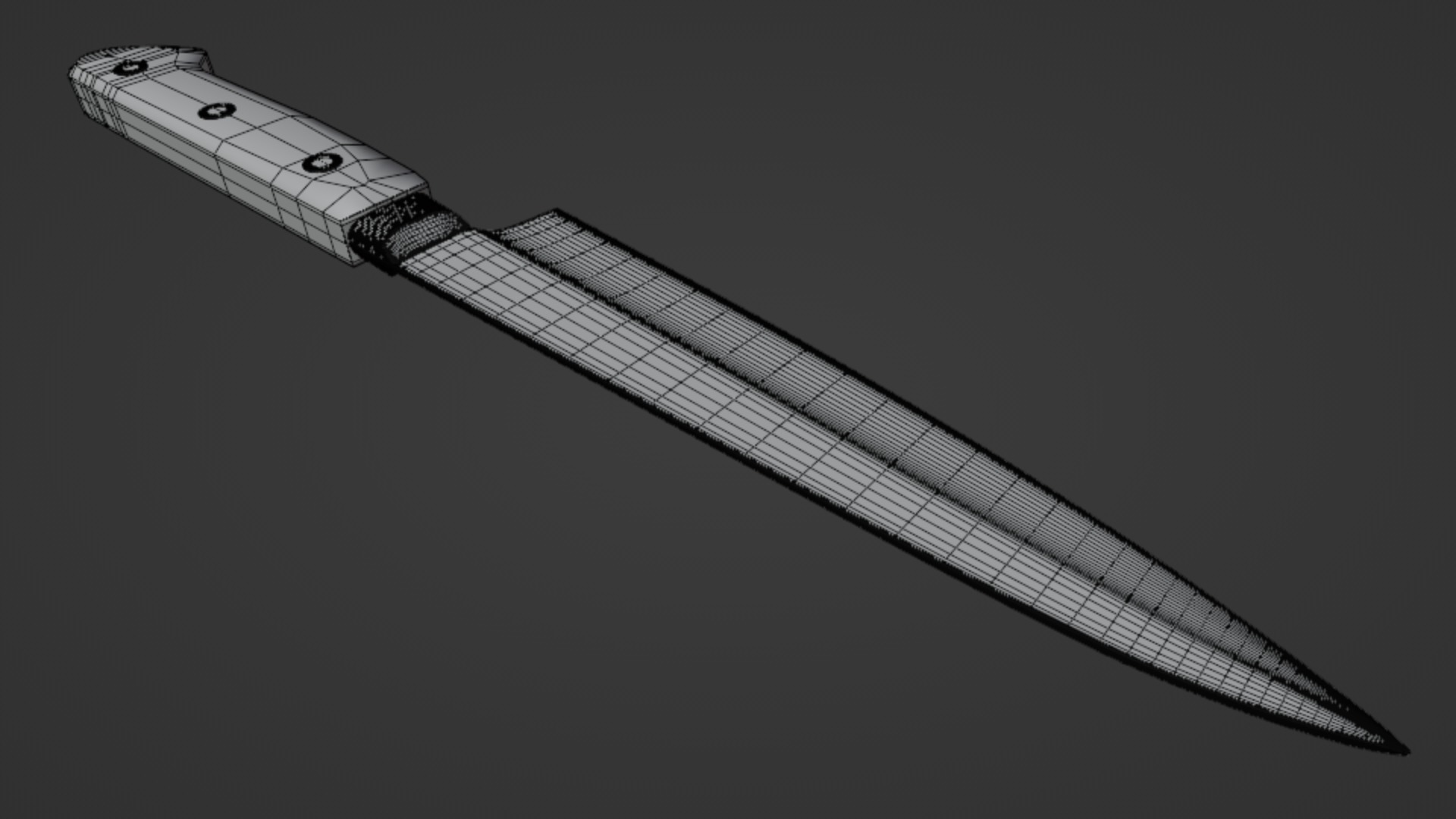 Knife 3D Low-poly 3D model_10