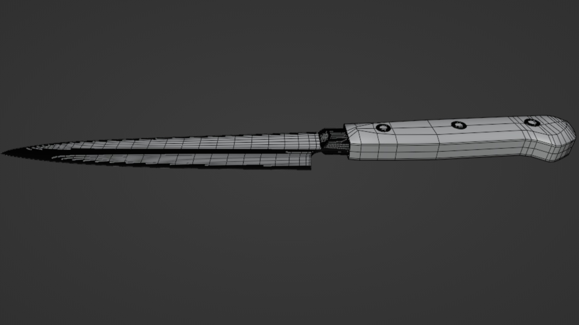Knife 3D Low-poly 3D model_13